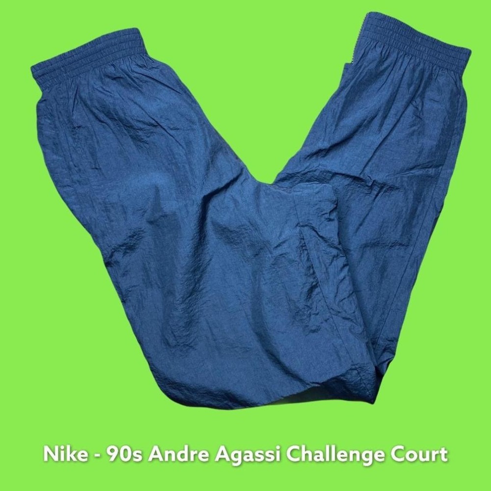 Vintage 90s Andre Agassi Nike Challenge Court windbreakers tennis nylon‎ pants